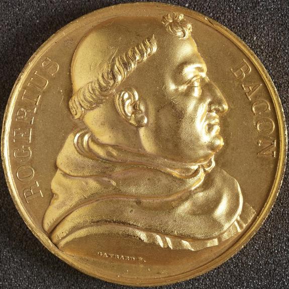 Gilt medal commemorating Roger Bacon