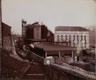 albumen photograph, Victoria Blast Furnaces