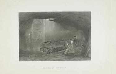 Print, etching. 'Bottom of Pit Shaft'