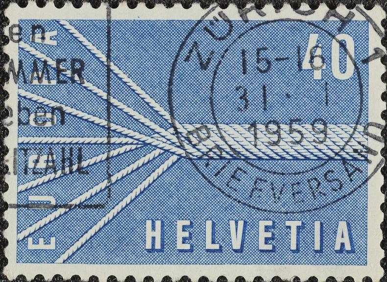 40 cents stamp (used) commemorating the European Postal and