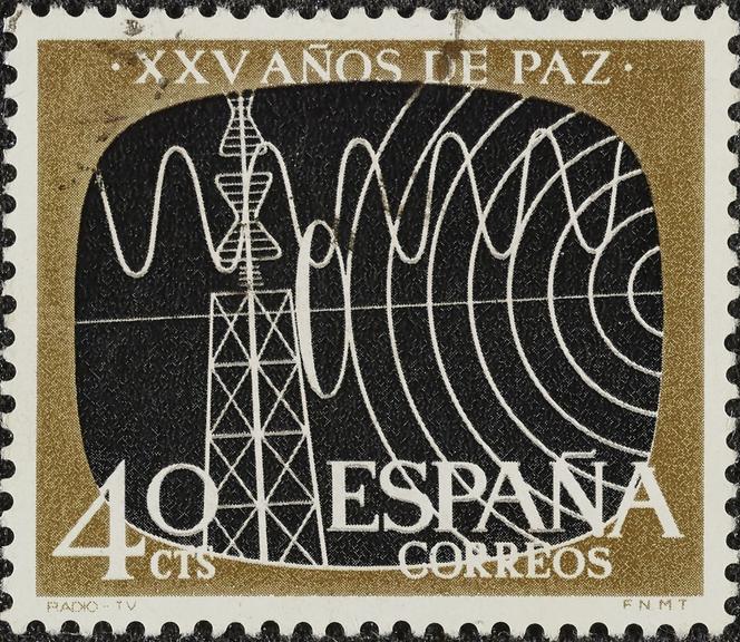 40 cts stamp (used) commemorating 25 years of peace (XXV Anos