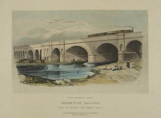 Greenwich Rly. View of arches over Surrey Canal