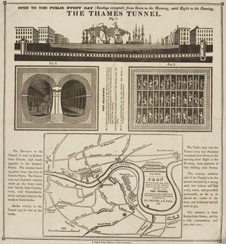 Broadsheet: The Thames Tunnel./ Printed by Teape & Son