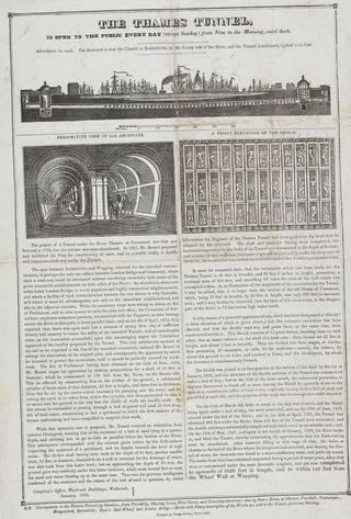 Advertisement of 1840 for the Thames Tunnel