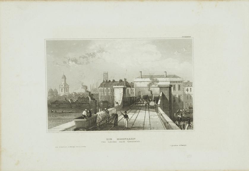 Print, \"Die Eisenbahn von London nach Greenwich\"