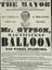 Advertisement by Mr Gypson for his 44th ascent in his