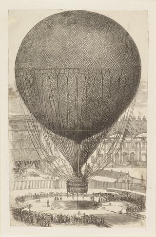 Captive balloon ascent from the Tuilleries