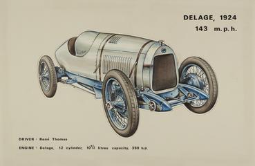 Mixed media illustration. Delage