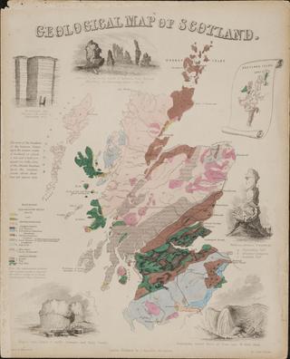 Geographical Diagram. Geological Map of England