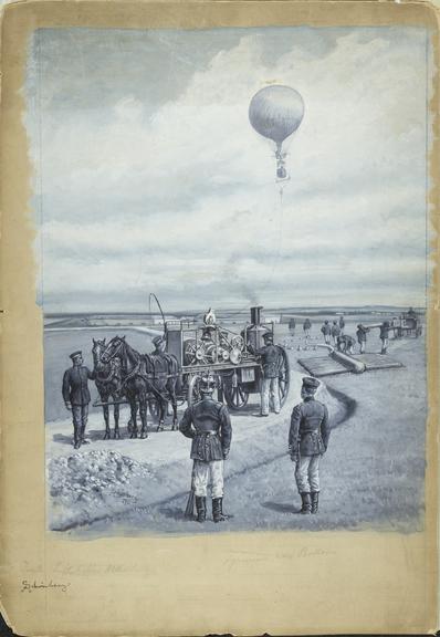 Drawing. [A German war balloon] / Schonberg