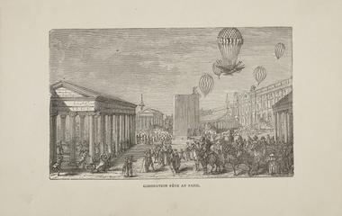 Print, steel engraving: Coronation Fete at Paris