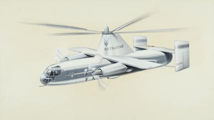 Fairey Rotodyne compound helicopter (Print)