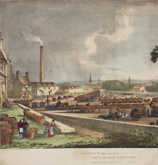 Glasgow and Garnkirk Railway: Coloured lithograph