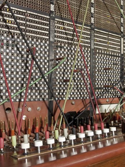 Section of a CB1 manual telephone exchange switchboard, 1925-1960