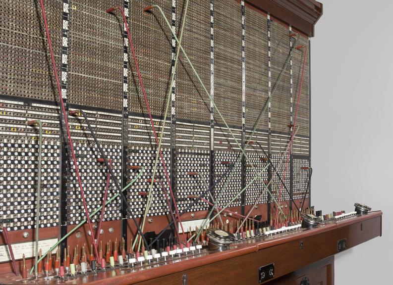 Section of a CB1 manual telephone exchange switchboard, 1925-1960