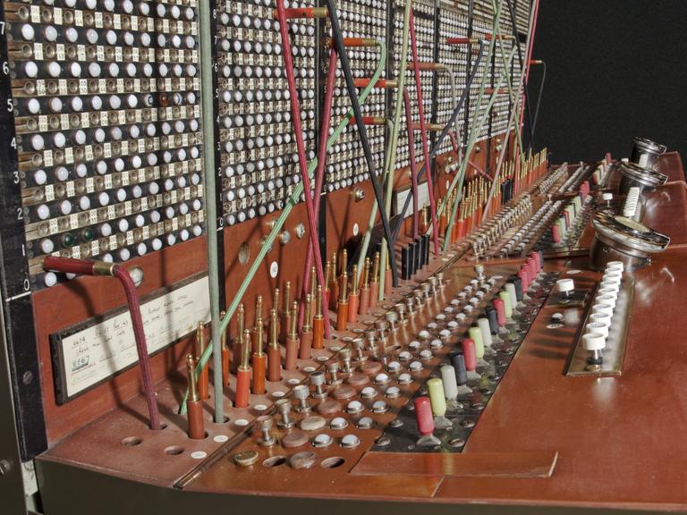 Section of a CB1 manual telephone exchange switchboard, 1925-1960
