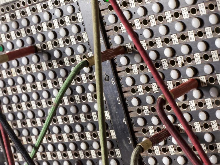 Section of a CB1 manual telephone exchange switchboard, 1925-1960