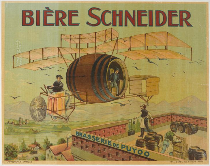 Poster, Biere Schneider, printed by I Lang Paris c1910