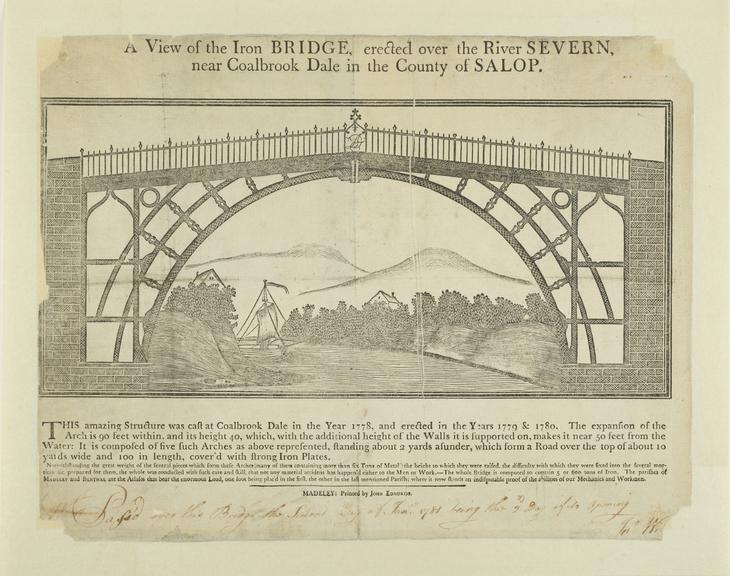 Contemporary broad-sheet describing the Coalbrookdale iron