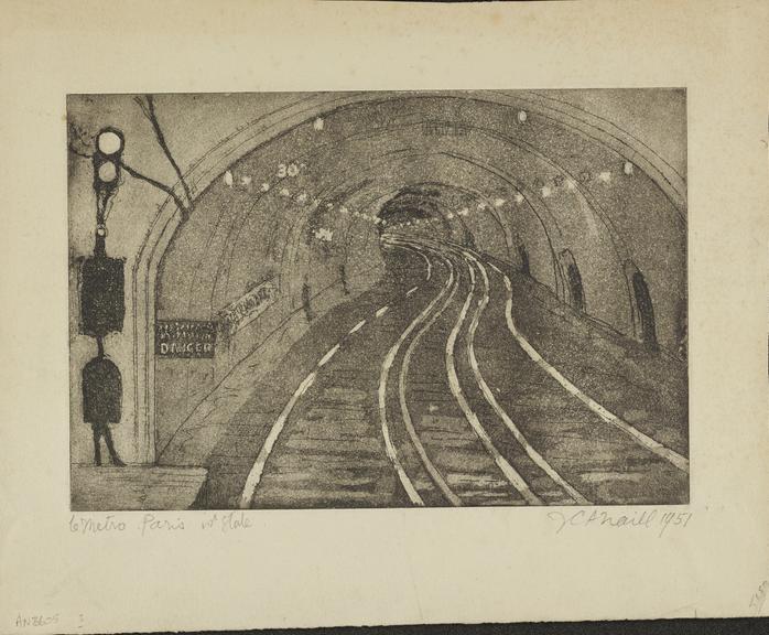 Etching, Metro Tunnel