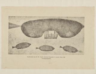 Baron Scott's Aerostat dirigible a volante, Paris