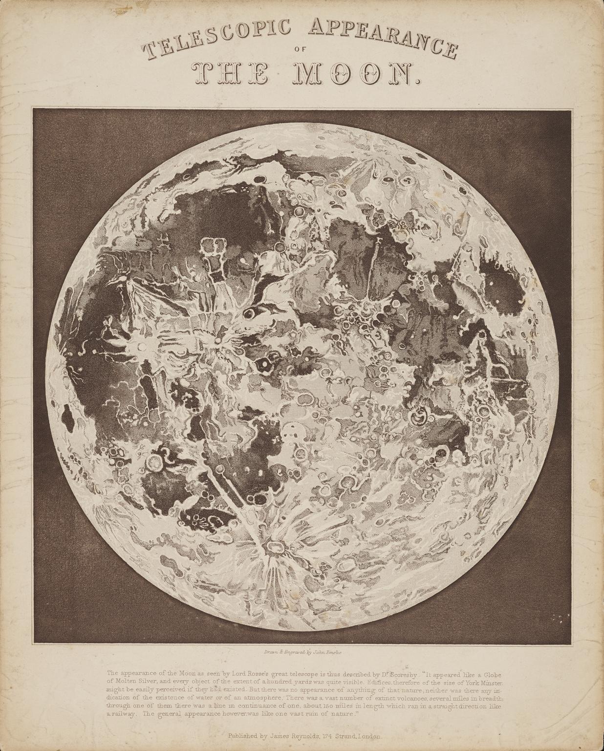 Astronomical diagram: Telescopic Appearance of the Moon | Science ...