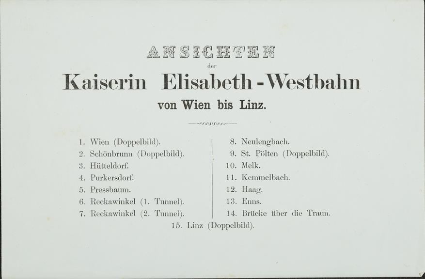 List associated with set of 15 tinted lithographs after J. Varoni