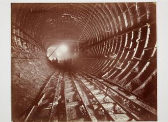 Photograph, gelatine silver. 'Tunnel between shafts nos.3, 4 showing curve'