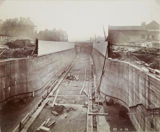 Gelatine silver gloss print, 'Open approach north side - view from Butcher Row'