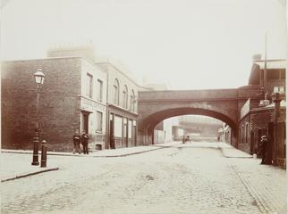 Gelatine silver gloss print, 'Great Eastern Railway Bridge over Horseferry Branch road from the south'