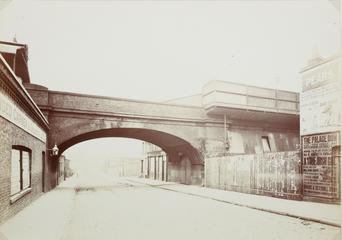 Gelatine silver gloss print, 'Great Eastern Railway Bridge over Horseferry Branch road from the north'