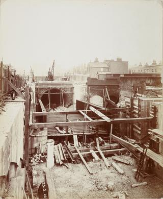 Gelatine silver gloss print, 'Southside crossing, East London, looking east'