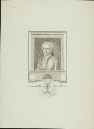 Print, plain. Portrait. M. Blanchard l'Aeronaute. Dessine d'apres nature par M. Bolomey