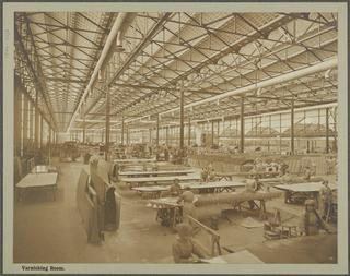 The Cunard Line. War Work - Building Aeroplanes at Aintree, Liverpool