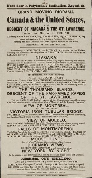 Grand Moving Diorama of Canada and the United States, and the Descent of Niagara & the Saint Lawrence