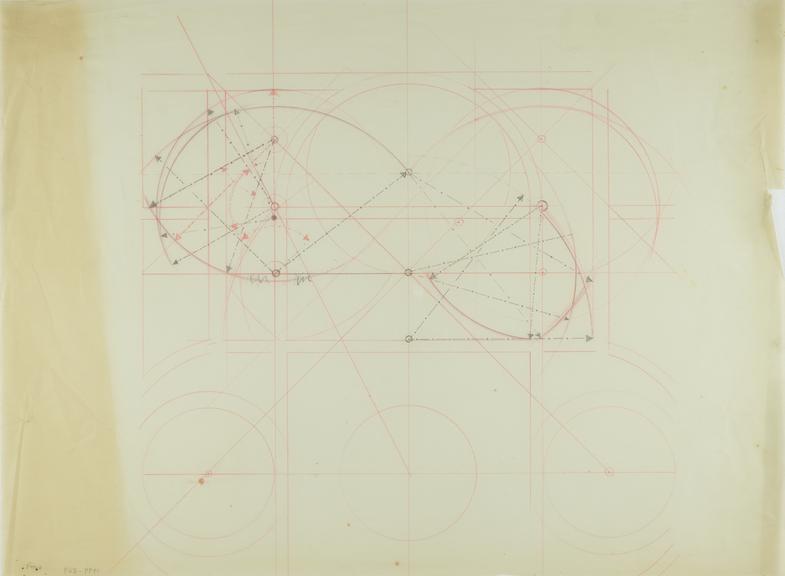 Notation, design for the ceiling of the Conference Hall of the