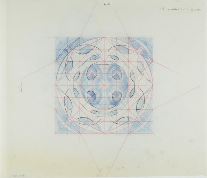 Design for ceiling of the Conference Hall of the Council House