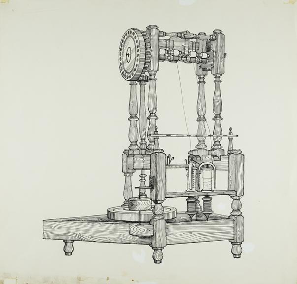 drawing of a cotton spinning machine