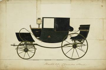 Design for a Dress Chariot carriage or a Dormeuse Chariot carriage with and without a rumble seat to rear for Lord de Clifford