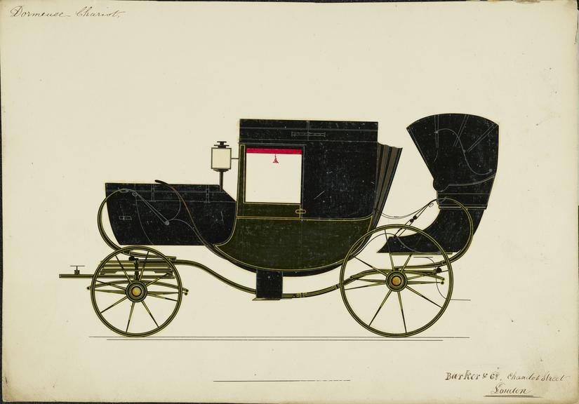 Design for a Dormeuse Chariot carriage