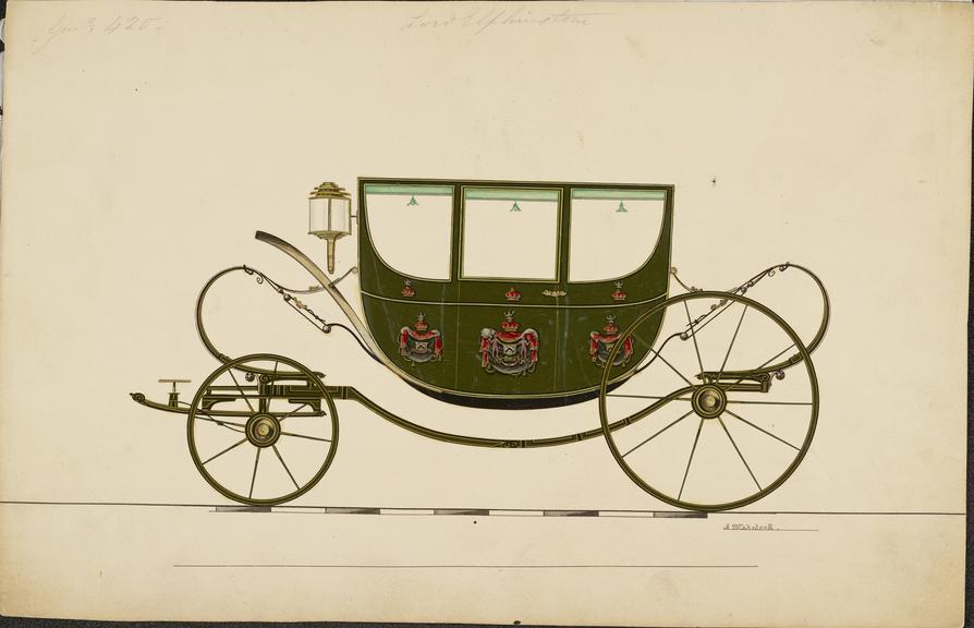 Design for a Glass Coach for Lord Elphinstone