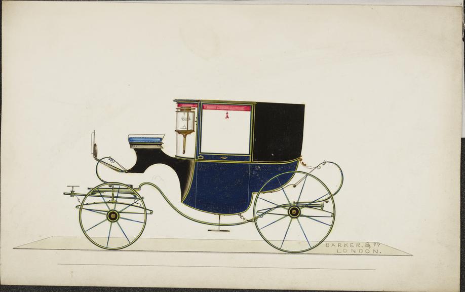 Design for a Bow Front Cs Brougham carriage