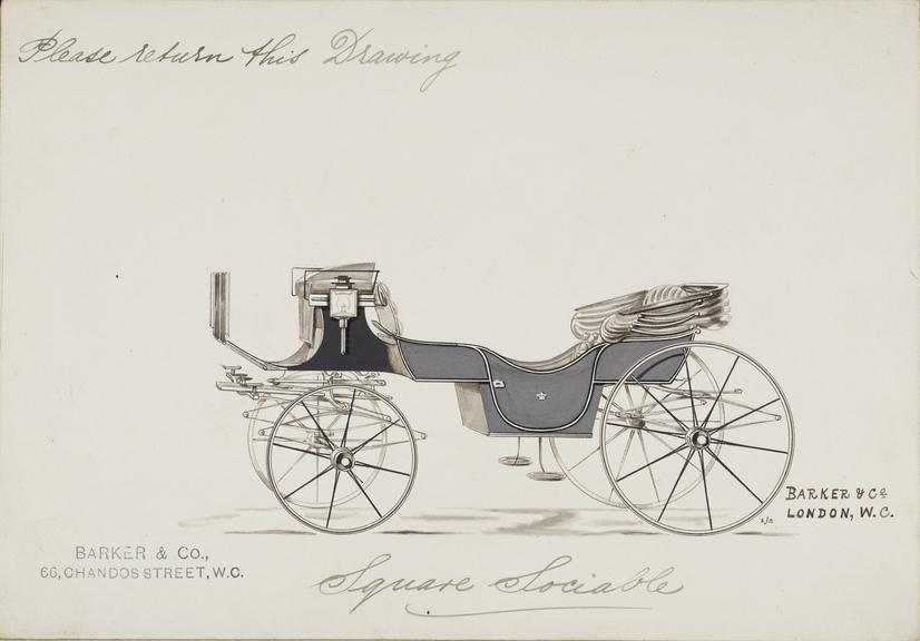 Design for a Square Sociable carriage