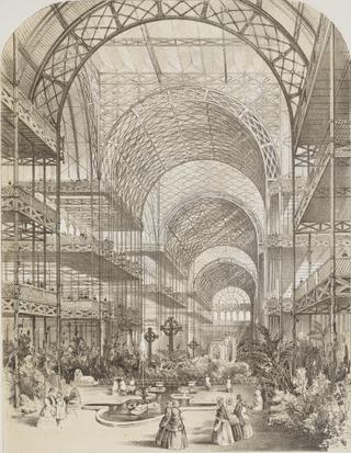 Tinted lithograph - The Crystal Palace at Sydenham