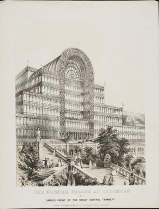 Tinted lithograph -The Crystal Palace at Sydenham