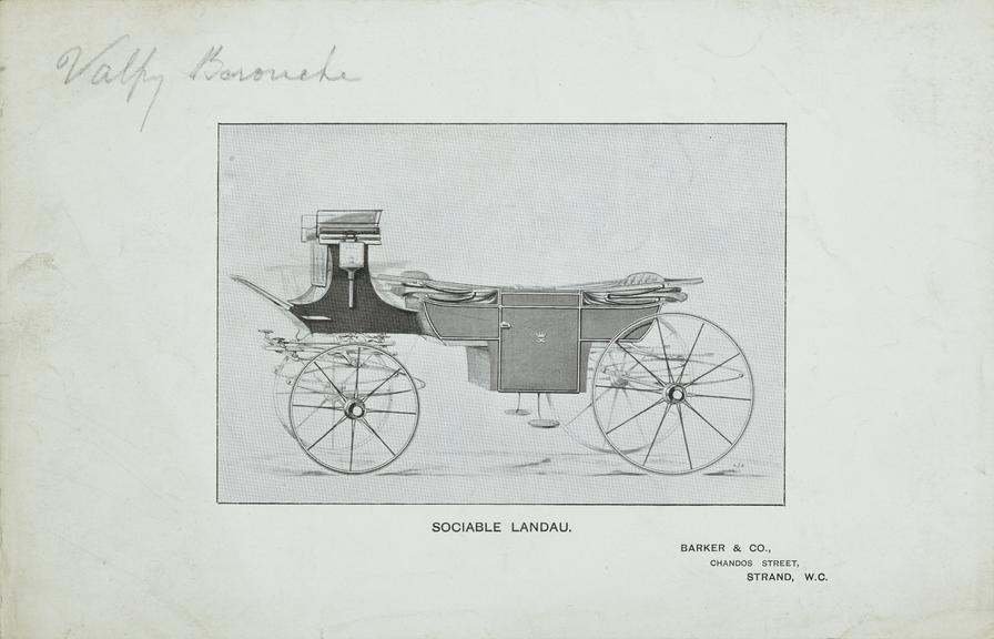 Design for a Sociable Landau carriage