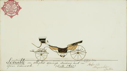 drawing. Sociable [carriage]/ J. Gilfoy for Hooper & Co. (Coach Builders) Ltd.