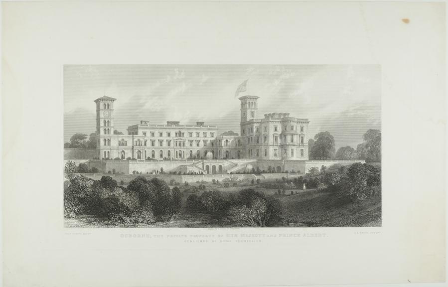 Engraving, 'Osborne, property of Her Majesty and Prince Albert'