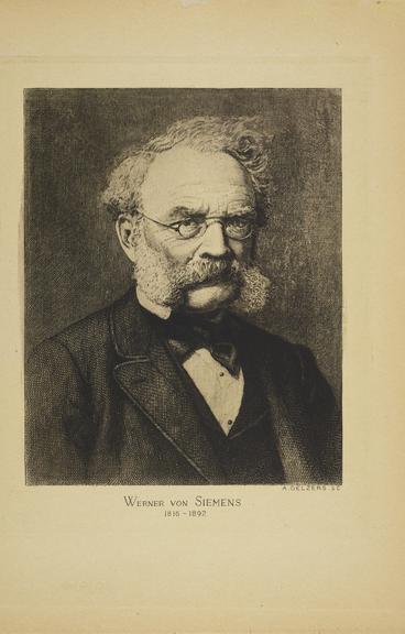 Portrait print, Werner von Siemens