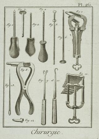 Print, engraving. Plate 26 'Chirurgie'